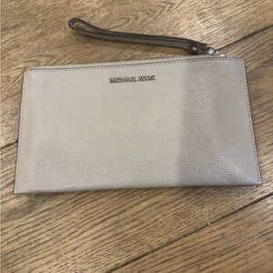 Michael Kors Gray Wristlet Clutch